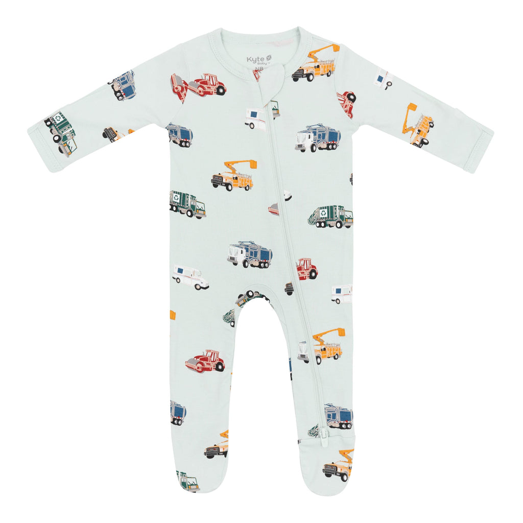 Zippered Footie in City Vehicles