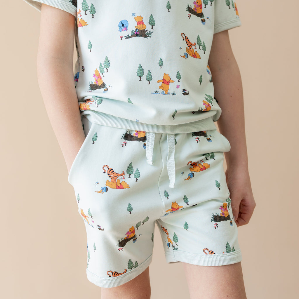 Short Sleeve Jogger Set in Winnie the Pooh Hundred Acre Wood