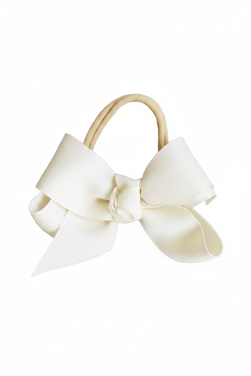 Ribbon Bow Headband | Off White